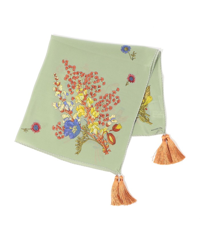 MANTERO 1902 レオパード花柄 シルク シャツ トゥモローランド
