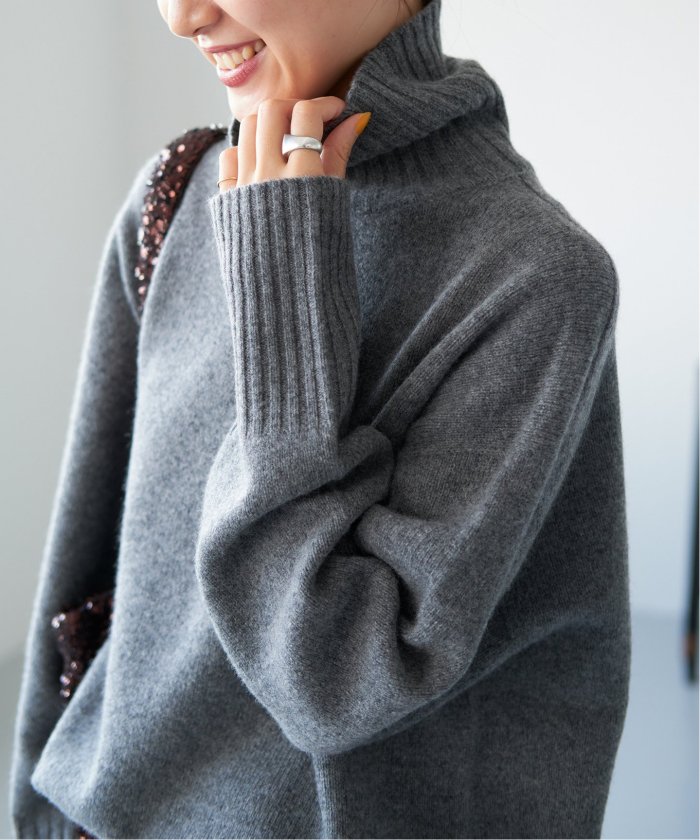 【新品】 Spick and Span / スピックアンドスパン | 2021AW | ウールカシミヤタートルネック プルオーバー | F |  ベージュ | レディース