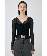 moussy/FRONT TIE シアーカーディガン/506850766