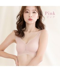 PINK PINK PINK/ピンクピンクピンク PINK PINK PINK 滑らかフィット 極薄 ノンワイヤーブラ 脇高 ノンワイヤー 脇肉 すっきり まるで素肌 シームレス 単品 レデ/506851151