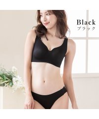 PINK PINK PINK/ピンクピンクピンク PINK PINK PINK 【2点セット】滑らかフィット 極薄 ノンワイヤーブラ＆ショーツセット ひびかない ブラ ブラジャー 下着 シー/506851152