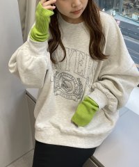 NICE CLAUP OUTLET/【WEB限定】白抜きカレッジ裏起毛スウェット/506837878