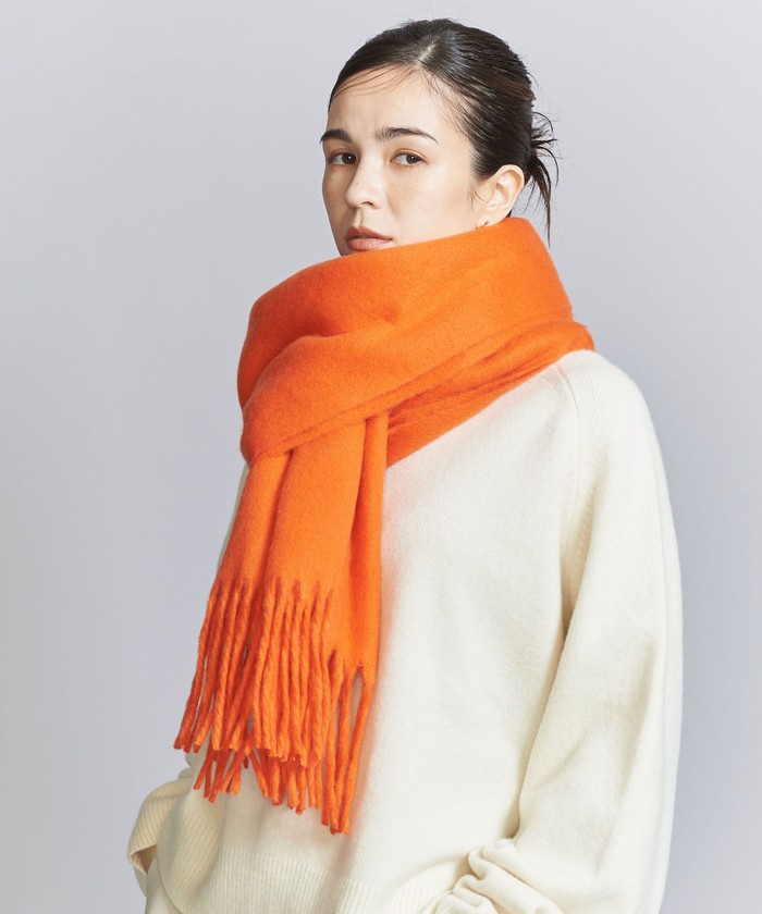 美品 BEGG×ユナイテッドアローズ 別注 アンゴラ混 大判 チェック