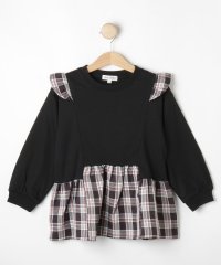 SHOO・LA・RUE(Kids) /【110－140cm】チェック使い 切替フレアトップス/506852663