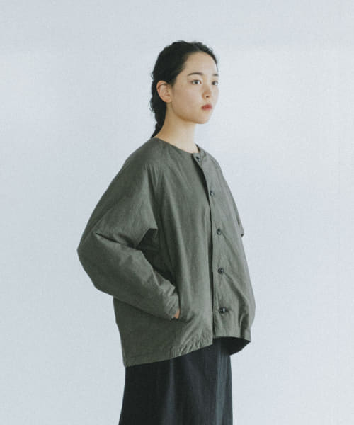 中綿ノーカラージャケット(506853896) | かぐれ(KAGURE) - d fashion 中綿ノーカラージャケット(506853896) | かぐれ(KAGURE) - d fashion