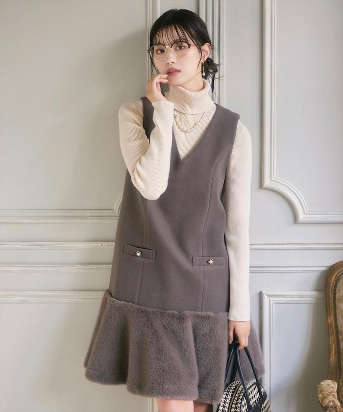 もっちり美シルエットタートルネックニットプルオーバー