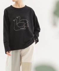 nop de nod/ノップドゥノッド nop de nod USコットンスワン刺繍Tシャツ/506854860