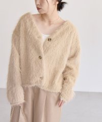 quaranciel/quaranciel:〈手洗い可能〉シャギー コンパクト Vネック カーディガン/506855642