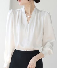 miniministore/ミニミニストア miniministore サテン風シャツブラウス Vネックトップス/506855672