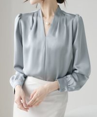 miniministore/ミニミニストア miniministore サテン風シャツブラウス Vネックトップス/506855672