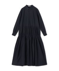 GALERIE VIE/コットンシルクパウダークロス ギャザーロングワンピース/506856207