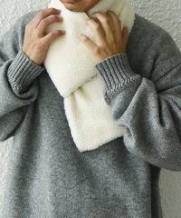 SHIPS any MEN/【SHIPS any別注】TAION: 〈手洗い可能〉リバーシブル ボア ダウン マフラー◇/506856220