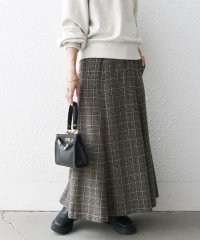 SHIPS any WOMEN/SHIPS any:（手洗い可能）ウール ミックス チェック フレア スカート/506856256