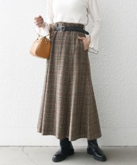 SHIPS any WOMEN/SHIPS any:（手洗い可能）ウール ミックス チェック フレア スカート/506856256
