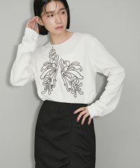 ADAM ET ROPE'/【WEB限定・サステナブル・洗える】コードエンブロイダリーロンTEE/506846574