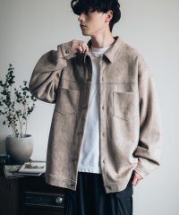 Rocky Monroe/ロッキーモンロー Rocky Monroe CPOシャツ ジャケット メンズ レディース ライトアウター フェイクスエード スウェード オーバーサイズ ビッグシ/506858115