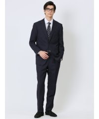 TAKA-Q/タカキュー TAKA－Q ストレッチウォッシャブル レギュラーフィット 2ボタン2ピーススーツ シャドーストライプ紺 メンズ セットアップ ジャケット ビジネス/506858415