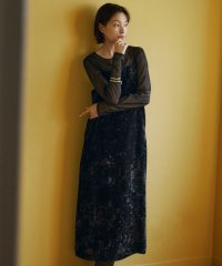ICB（LARGE SIZE）/【洗える】 シアーベルベット キャミソールワンピース/506859036
