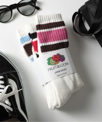 FRUIT OF THE LOOM/フルーツオブザルーム FRUIT OF THE LOOM 3足セット ロングソックス クルー丈 靴下 ラインソックス 16156800/16156600/504275937