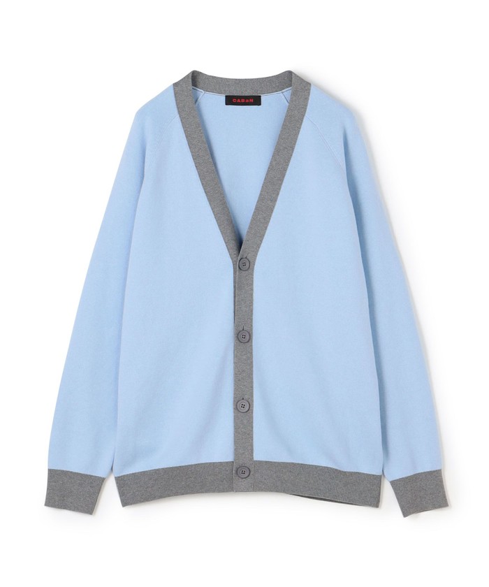 CABaN コットンカシミヤ バイカラーVネックカーディガン CABaN コットンカシミヤ バイカラーVネックカーディガン