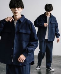 Rocky Monroe/ロッキーモンロー Rocky Monroe セットアップ フェイクウール メンズ CPOジャケット カバーオール ワイドパンツ イージー テーパード オーバーサ/506859670