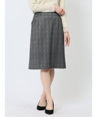 m.f.editorial/エムエフエディトリアル m.f.editorial ポンチ セミタイトスカート チェックグレー(セットアップ可能)/506860420