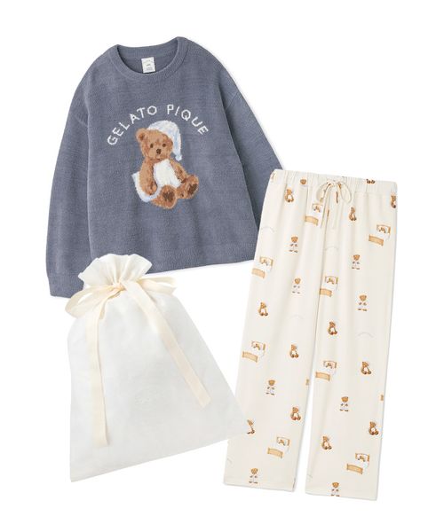 新品ジェラートピケ GOOD NIGHT BEAR ジャガードワンピース