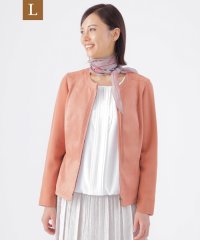 TRANS WORK(L)/【L】【ウォッシャブル】ストレッチスエードニットコンビジャケット/506848526