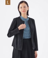 TRANS WORK(L)/【L】【ウォッシャブル】ストレッチスエードニットコンビジャケット/506848526