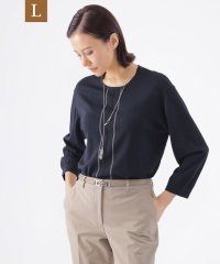 TRANS WORK(L)/【L】【ウォッシャブル】コンフォートバイカラープルオーバーニット/506848540