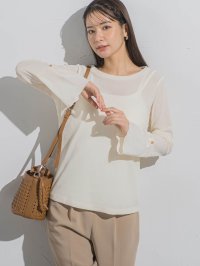 VICKY/ビッキー VICKY チュールフロッキーフレアースリーブ≪手洗い可能≫/506854280