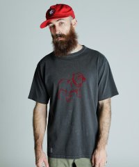 Schott/PIGMENT T－SHIRT FLOCKY BULLDOG/ピグメント Tシャツ フロッキーブルドッグ/506854548