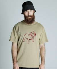 Schott/PIGMENT T－SHIRT FLOCKY BULLDOG/ピグメント Tシャツ フロッキーブルドッグ/506854548