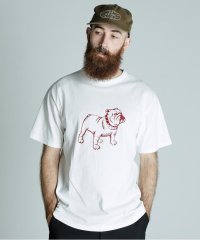 Schott/PIGMENT T－SHIRT FLOCKY BULLDOG/ピグメント Tシャツ フロッキーブルドッグ/506854548