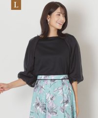 TO BE CHIC(L SIZE)/【L】コットンポンチコンビ プルオーバーカットソー/506856143