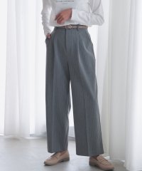 GLACIER lusso/グラシア ルッソ GLACIER lusso ワイドパンツ ボトムス パンツ ワイドパンツ ストレッチ 美脚 無地 ストライプ柄/506860148