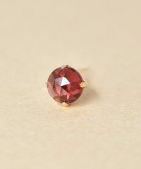 TAKE-UP/テイクアップ TAKE－UP 【 Solo Pierce】【 推しカラー】K18・K10 ガーネット ラウンドハーフピアス/506860611