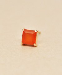 TAKE-UP/テイクアップ TAKE－UP 【 Solo Pierce】【 推しカラー】K18・K10 カーネリアン スクエアハーフピアス/506860615