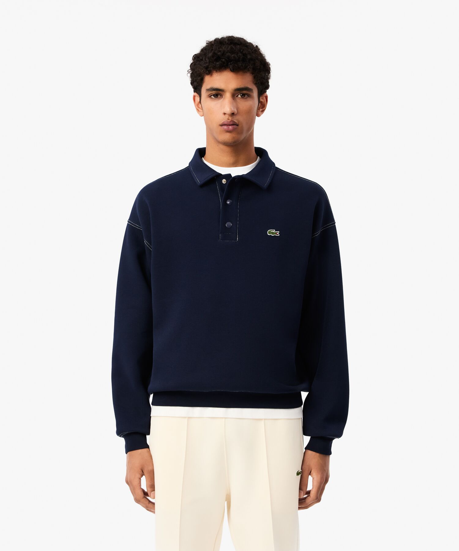 セール】ラコステ LACOSTE ダブルフェイスロングスリーブポロ