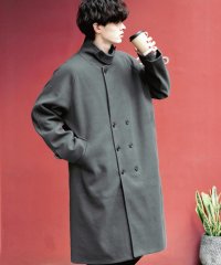 Rocky Monroe/ロッキーモンロー Rocky Monroe チェスターコート ダブル ロング丈 メンズ レディース アウター チンストラップ 2WAY スタンドネック テックメ/506861772