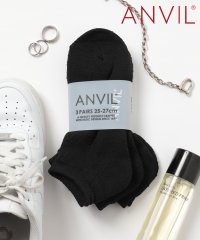 ANVIL/アンヴィル ANVIL 「消臭加工」3足セット パイル 3パック スポーツ アンクル ソックス 靴下 /3P Ankle Socks/ANS030 アンビル ア/504600520