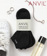 ANVIL/アンヴィル ANVIL 「消臭加工」3足セット パイル 3パック スポーツ アンクル ソックス 靴下 /3P Ankle Socks/ANS030 アンビル ア/504600520