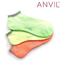 ANVIL/アンヴィル ANVIL 「消臭加工」3足セット パイル 3パック スポーツ アンクル ソックス 靴下 /3P Ankle Socks/ANS030 アンビル ア/504600520