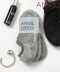 ANVIL/アンヴィル ANVIL 「消臭加工」「滑り止め付き」3足セット イン ソックス /インビジブルソックス /ANS020 消臭 靴下 アンクル丈/504600521