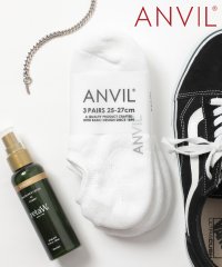 ANVIL/アンヴィル ANVIL 「消臭加工」「滑り止め付き」3足セット イン ソックス /インビジブルソックス /ANS020 消臭 靴下 アンクル丈/504600521