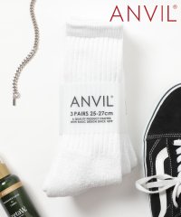 ANVIL/アンヴィル ANVIL 「消臭加工」パイル 3足セット 3パック クルー ソックス 靴下 /3P Crew Socks/ANS050 アンビル アンヴィル/504600523