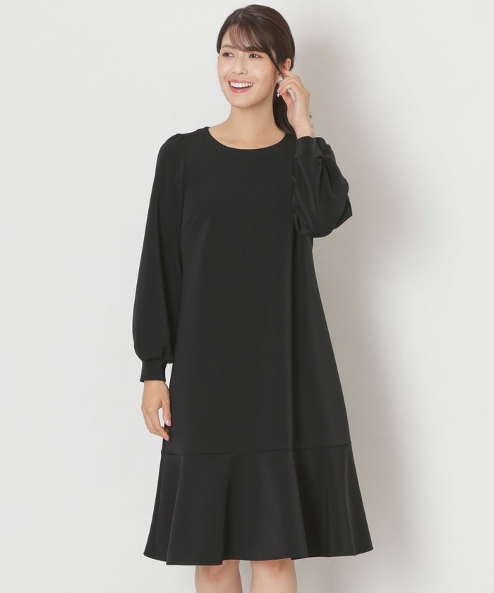 ✤美品✤トゥービーシック 黒 ワンピース【サイズⅢ】フリル ドレス チュニック ✤美品✤トゥービーシック 黒 ワンピース【サイズⅢ】フリル