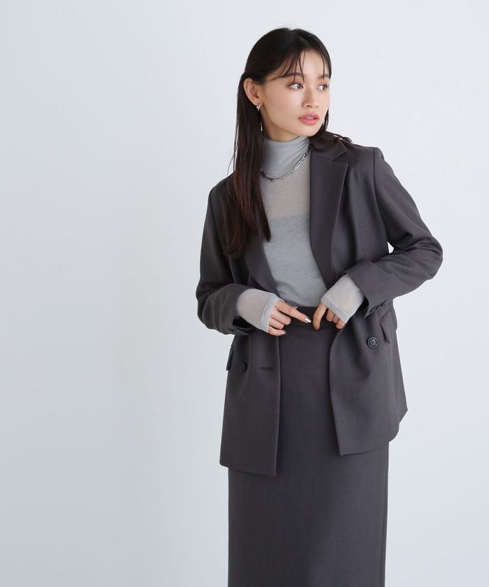 リラクシーセットアップシリーズ＞ダブルブレストジャケット