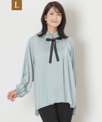 TO BE CHIC(L SIZE)/【L】サテンリボンブラウス/506856138