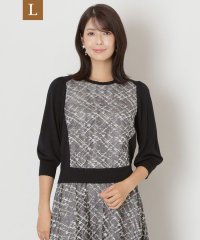 TO BE CHIC(L SIZE)/【L】チュールチェック刺しゅう コンビニット/506856142